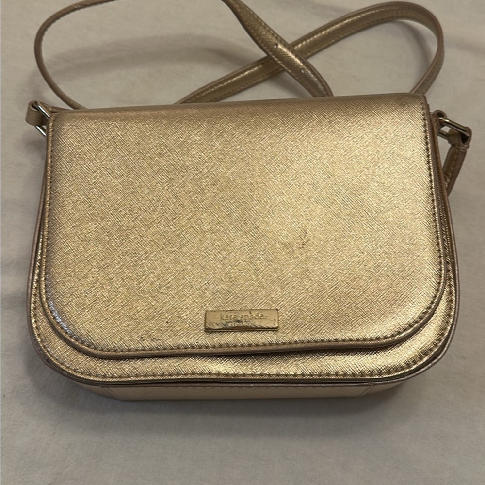 Kate Spade Metallic Rose Gold Crossbody Bag